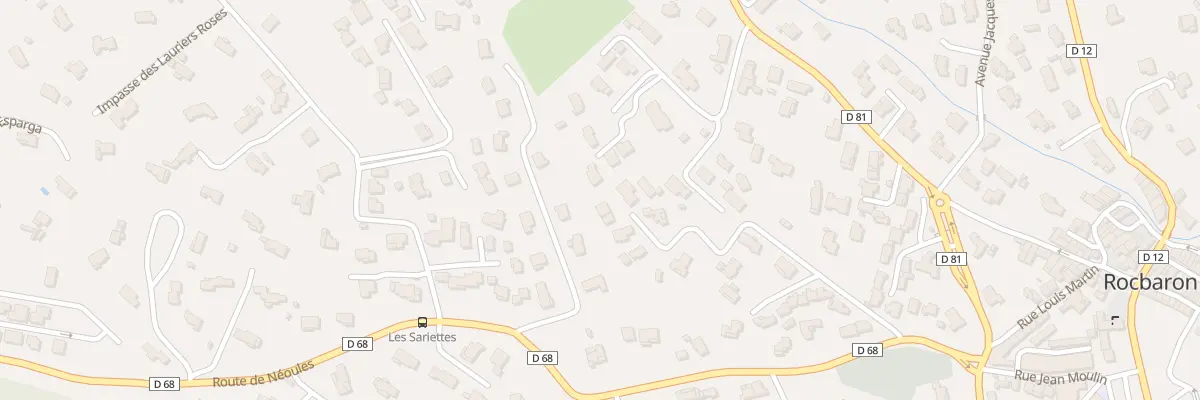 Plan du 296 Che des Aludes à Rocbaron