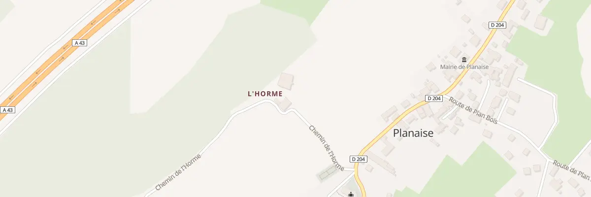 Plan du 164 Che de l’Horme à Planaise