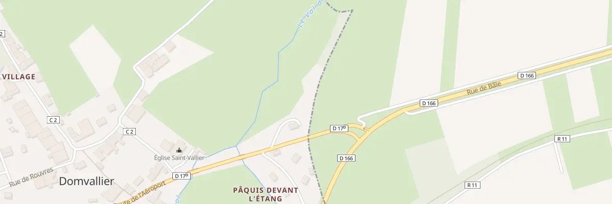 Plan du 2 Rte de l’Aéroport à Domvallier