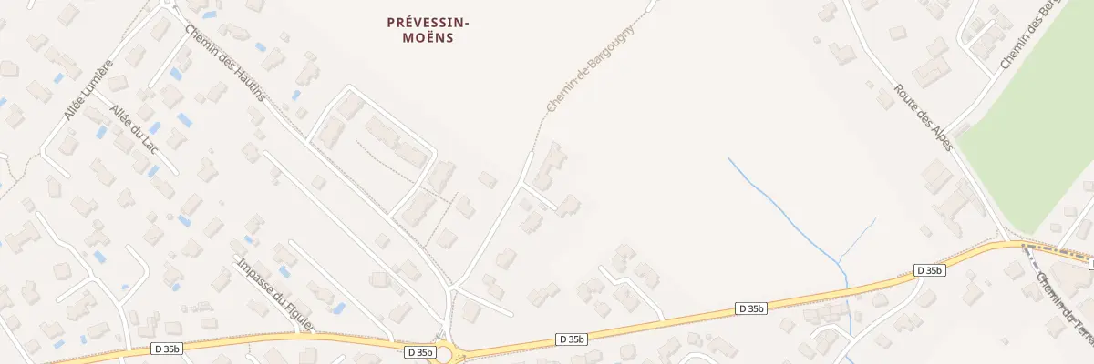 Plan du 160 Che de Bargougny à Prévessin-Moëns