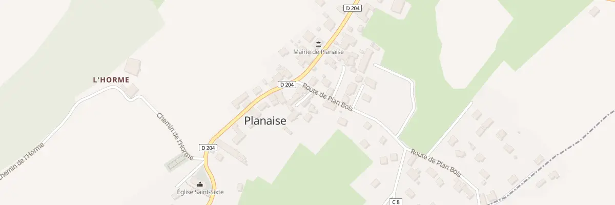 Plan du 38 Rte de Plan Bois à Planaise