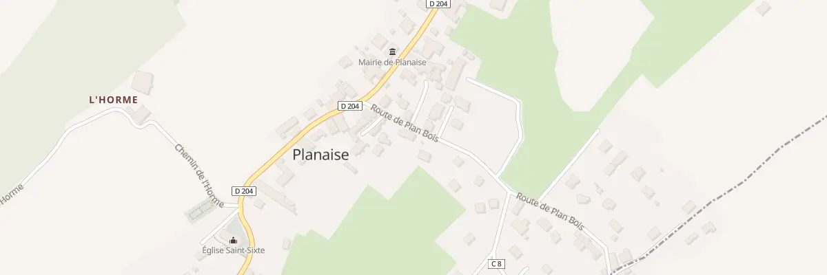 Plan du 68 Rte de Plan Bois à Planaise