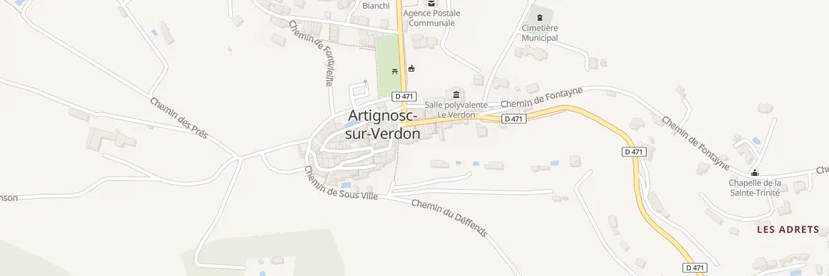 Plan du 5012 Rue des Muletières à Artignosc-sur-Verdon