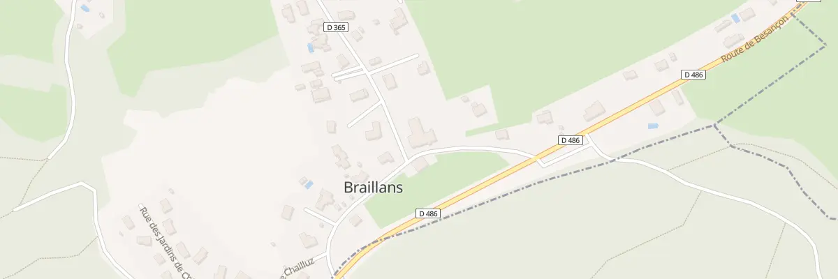 Plan de La Chapelle à Braillans