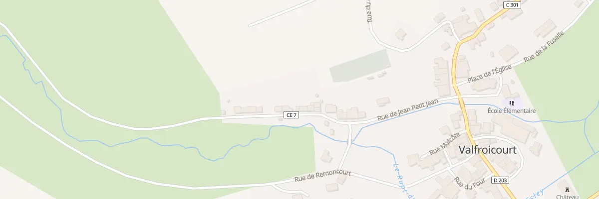 Plan du 250 Rue de Jean Petit Jean à Valfroicourt