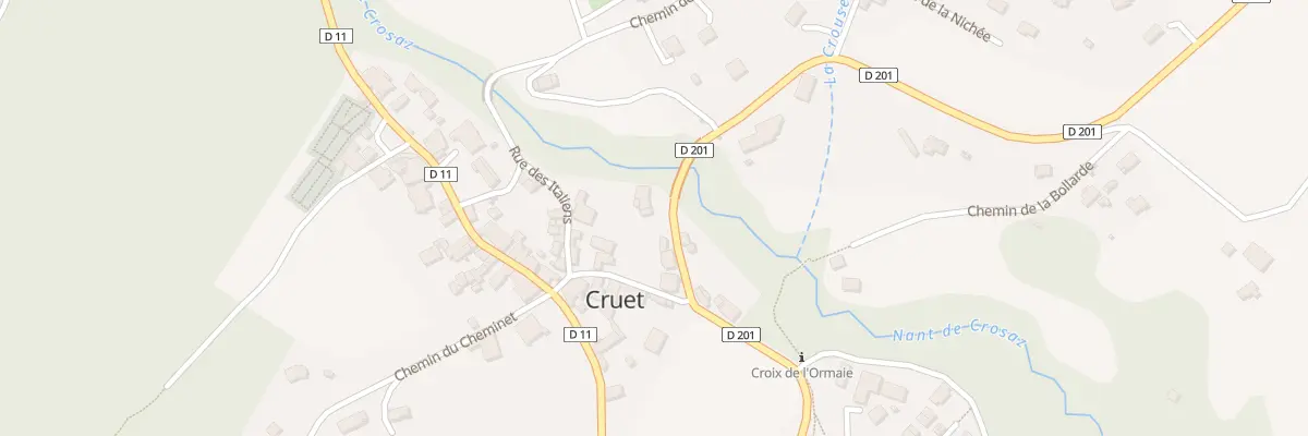 Plan du 409 Rue de la Croix de l’Ormaie à Cruet