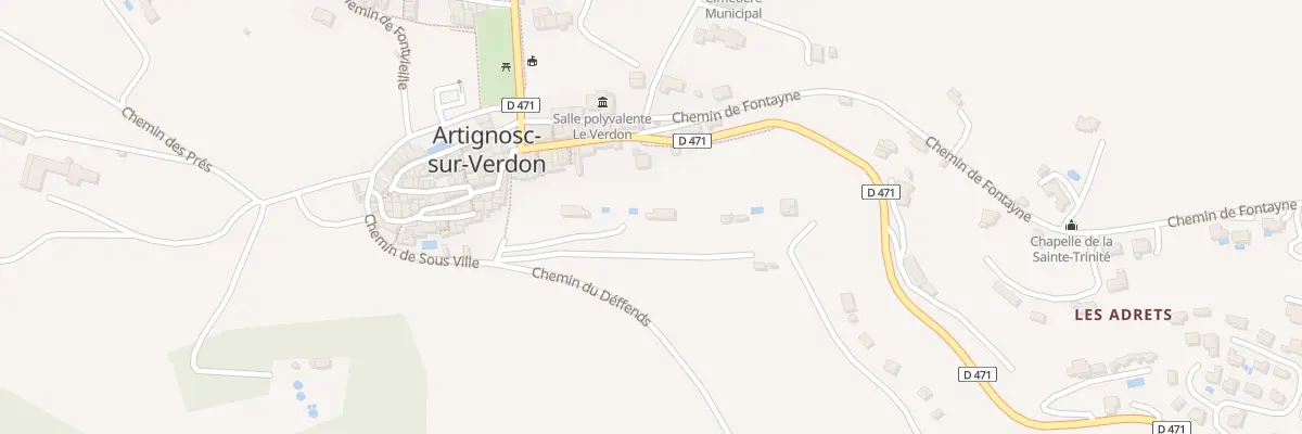 Plan du 1F Les Berges de Trebouret à Artignosc-sur-Verdon