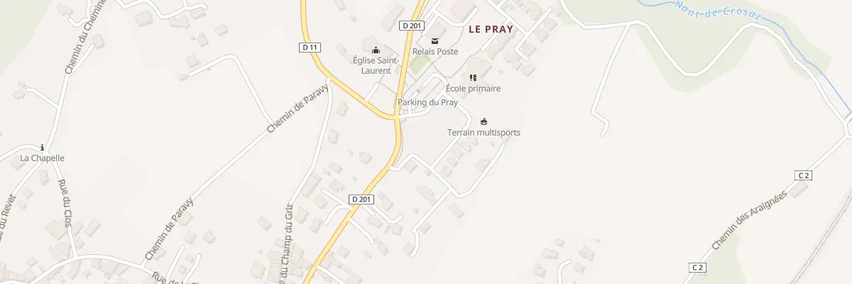 Plan du Pray à Cruet