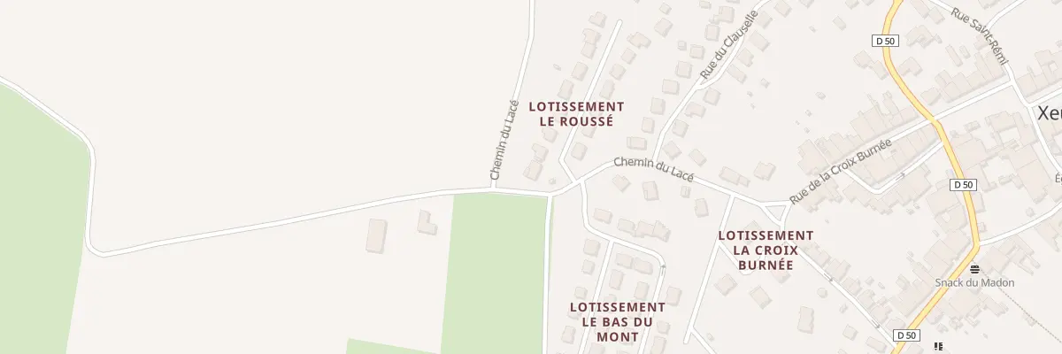 Plan du 1 Rue du Rousse à Xeuilley