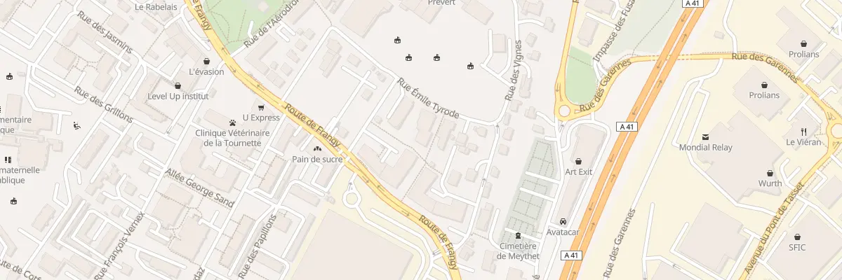Plan du 10 Rue Émile Tyrode à Annecy