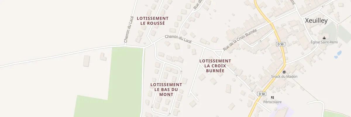 Plan du 33 Rue du Bas de Mont à Xeuilley