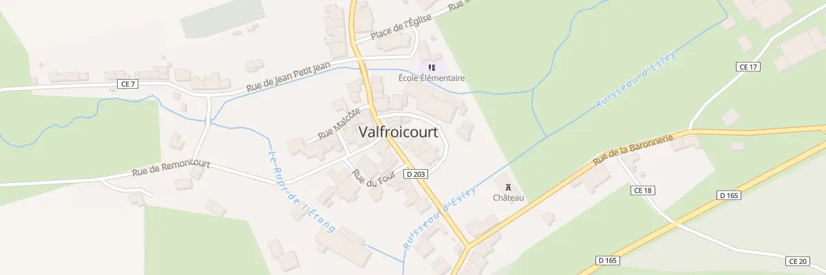 Plan du 93 Rue Grande Rue à Valfroicourt