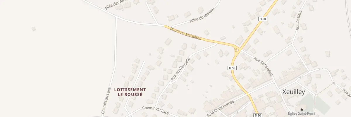 Plan du 8 Rue du Clauselle à Xeuilley