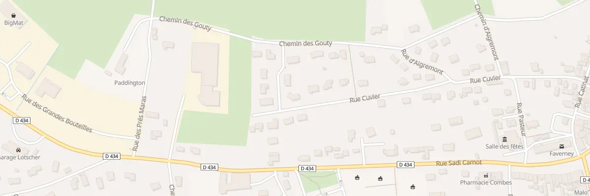 Plan du 42 Rue Cuvier à Faverney