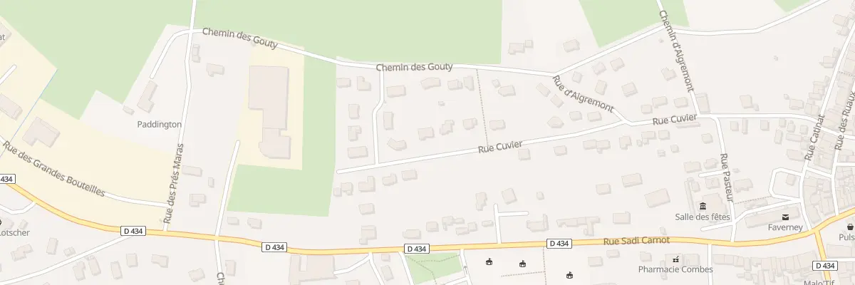 Plan du 5003 Rue Cuvier à Faverney