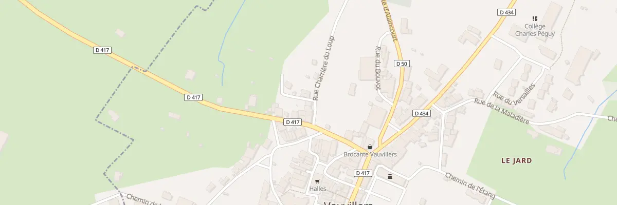 Plan du 3 Rue Charriere du Loup à Vauvillers