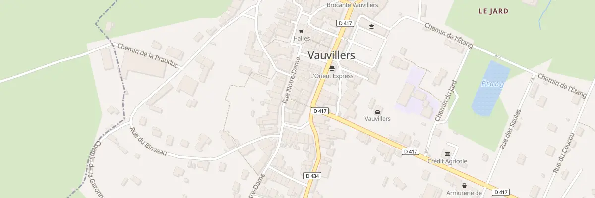 Plan du 13 Rue Notre Dame à Vauvillers