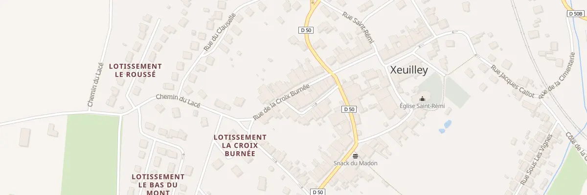 Plan du 2 Rue de la Croix Burnée à Xeuilley