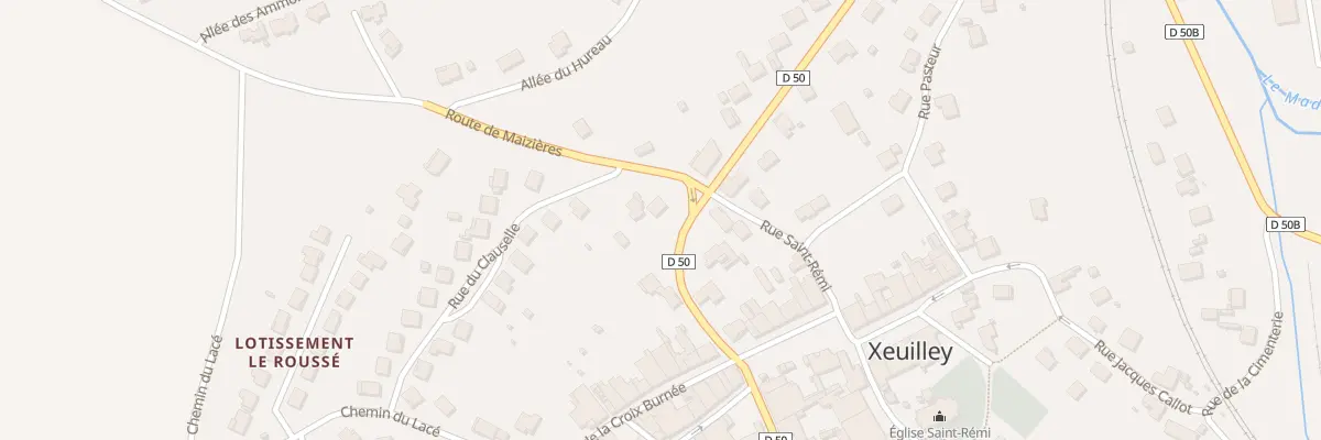Plan du 1 Rte de Maizieres à Xeuilley