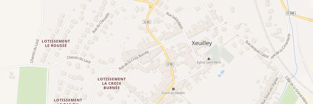Plan du 5820 Rue de la Croix Burnée à Xeuilley