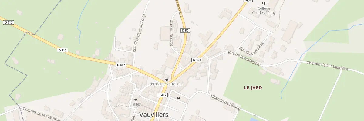 Plan du 2 Rte d’Alaincourt à Vauvillers
