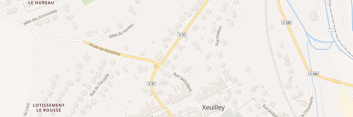 Plan du 5132 Rue de la Gare à Xeuilley