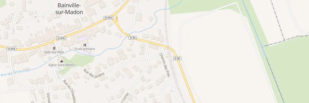 Plan du 18T Rue de la Gare à Bainville-sur-Madon