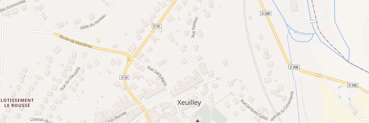 Plan du 2 All Maurice Barrès à Xeuilley