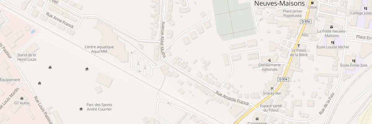 Plan du 28 Rue Anatole France à Neuves-Maisons