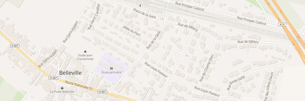 Plan du 16 Rue de la Gare à Belleville