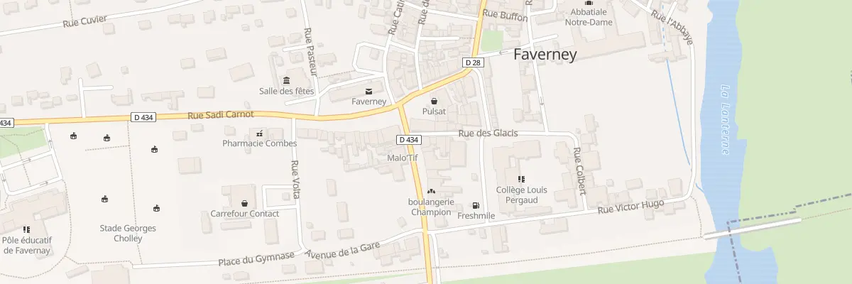 Plan du 13 Rue du General Detrie à Faverney