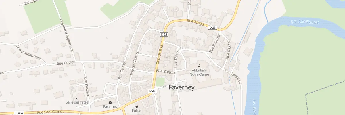Plan du 9 Rue Thiers à Faverney