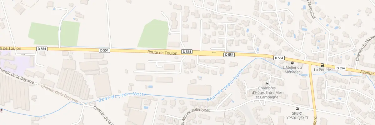 Plan du 77 Rte de Toulon à Hyères