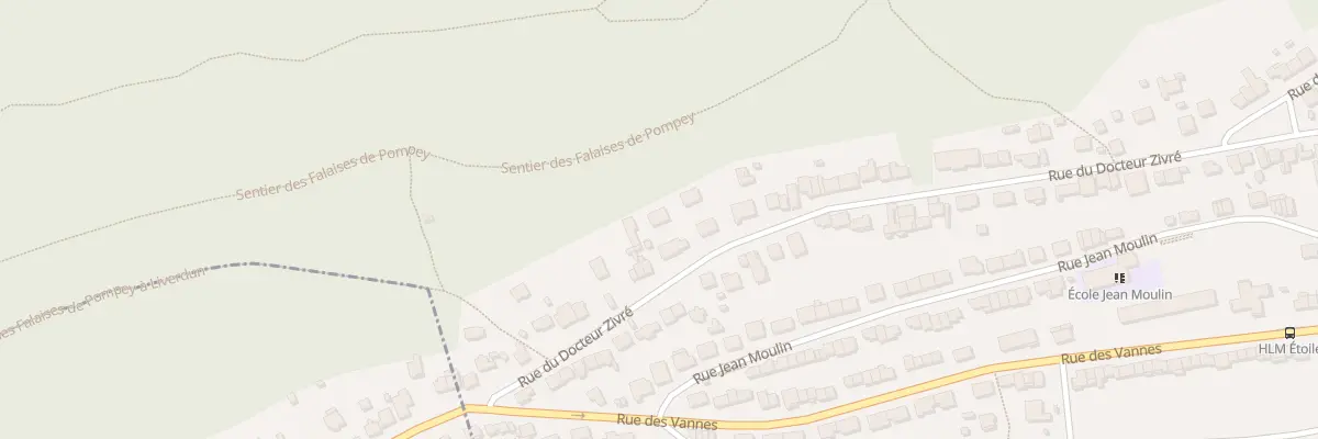 Plan du 74B Rue du Docteur Zivré à Pompey