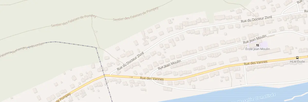 Plan du 77 Rue du Docteur Zivré à Pompey