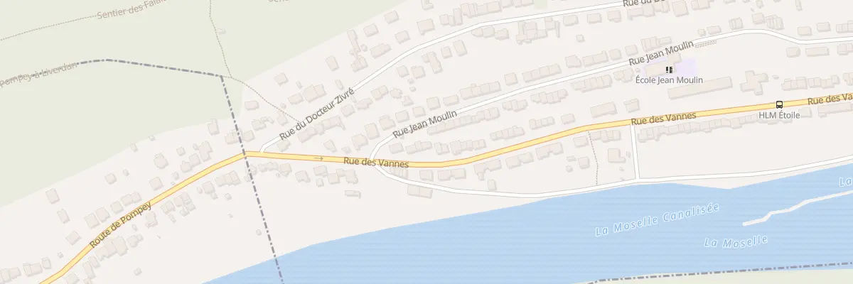 Plan du 74 Rue des Vannes à Pompey