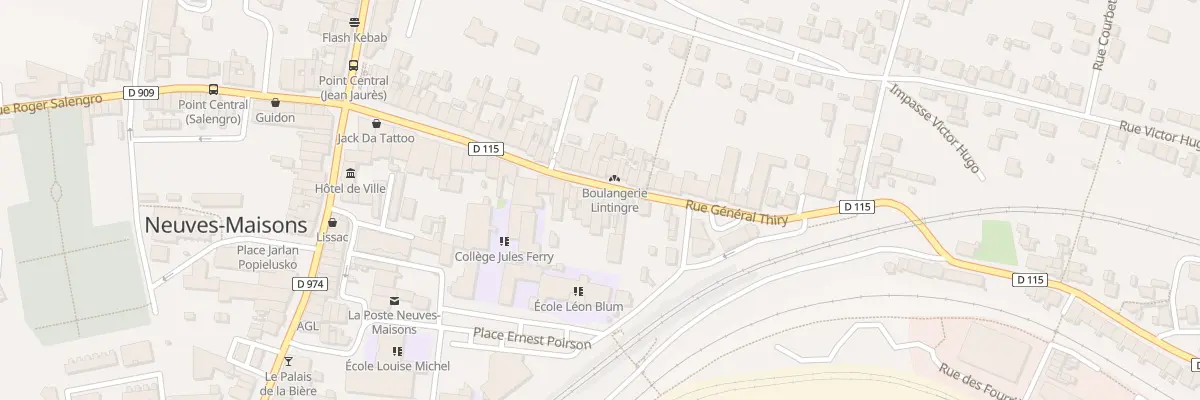 Plan du 38 Rue General Thiry à Neuves-Maisons