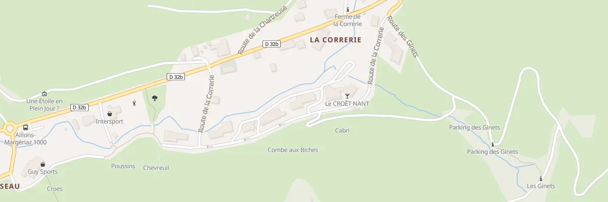 Plan du 972 Rte de la Correrie à Aillon-le-Jeune