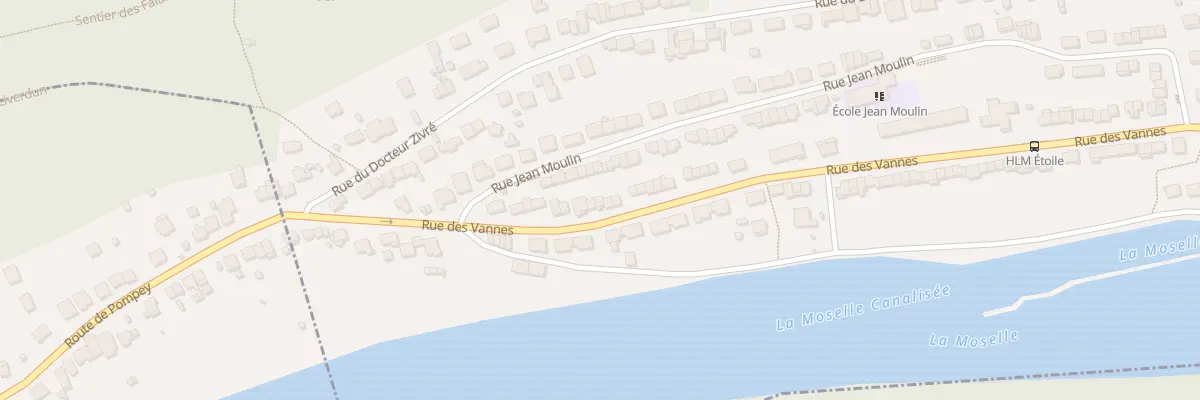 Plan du 64 Rue des Vannes à Pompey