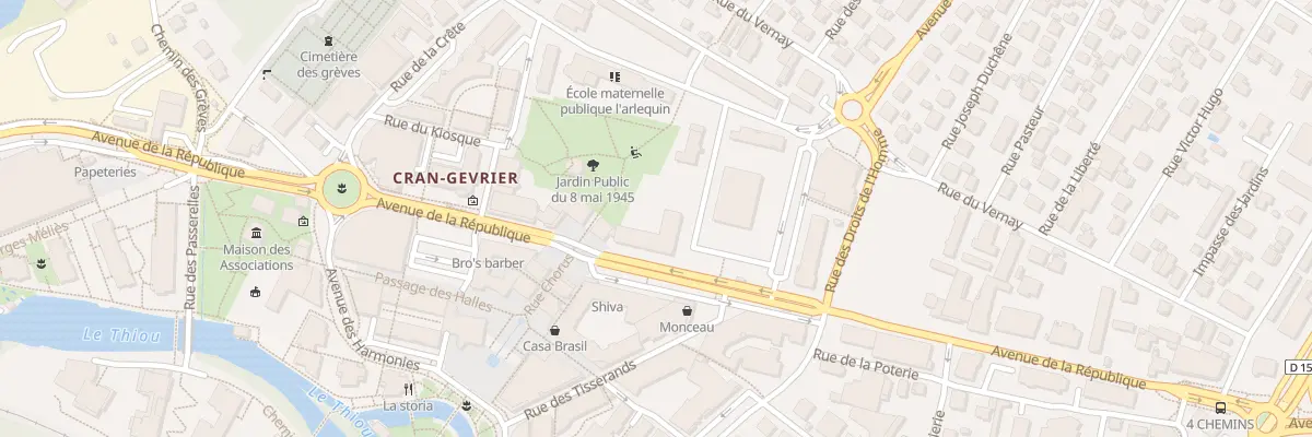 Plan du 34 Av de la République à Annecy