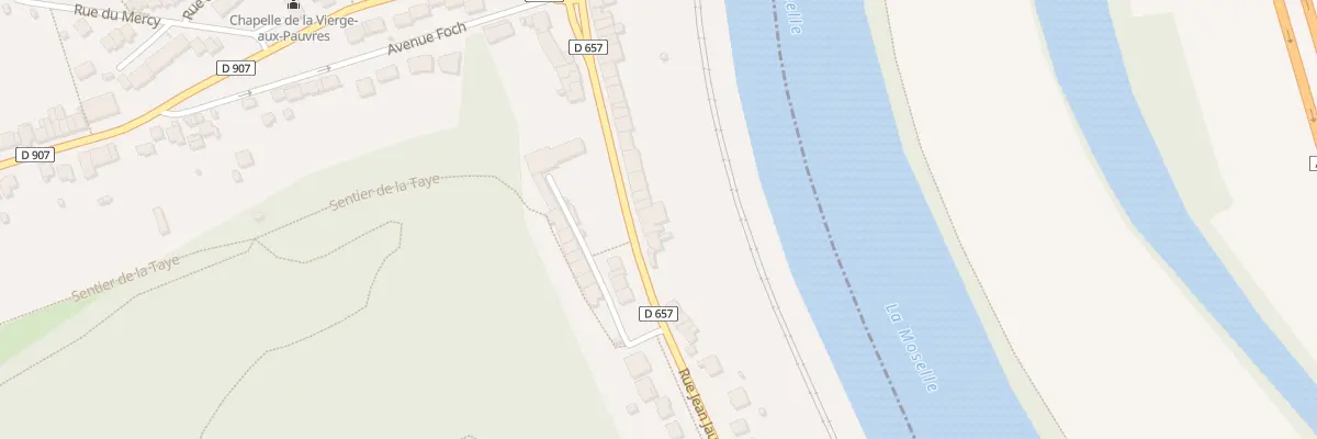 Plan de la Rue Jean Jaurés à Marbache