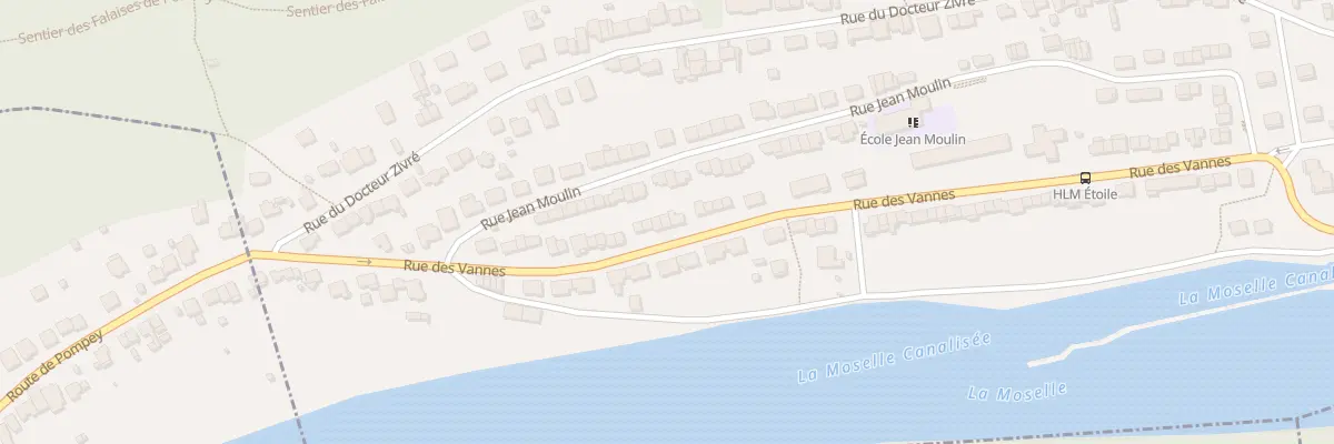 Plan du 52 Rue des Vannes à Pompey