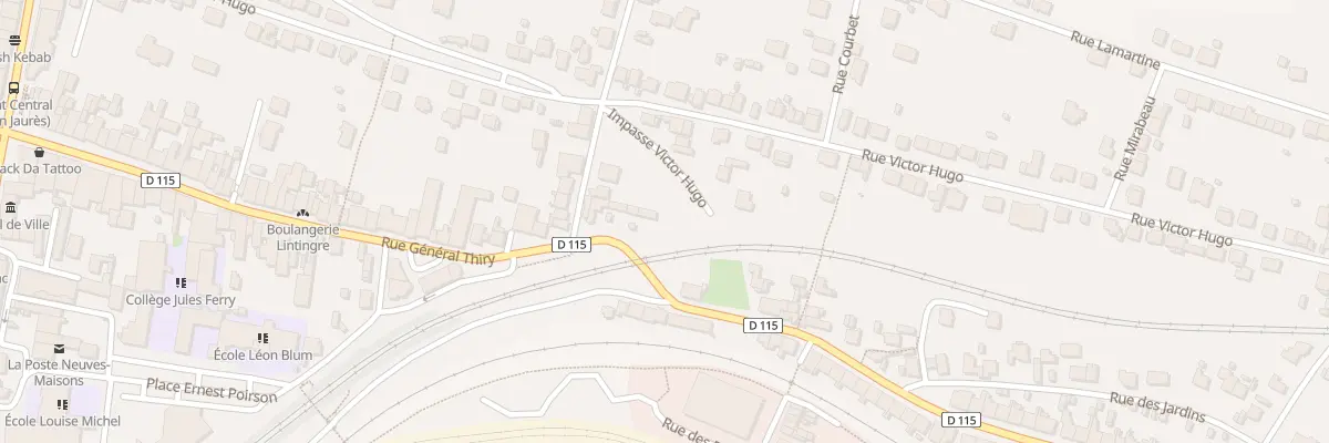 Plan du 2E Rue Vaillant Couturier à Neuves-Maisons