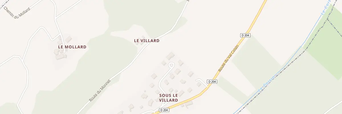 Plan du 165 Rue sous le Villard à Coise-Saint-Jean-Pied-Gauthier