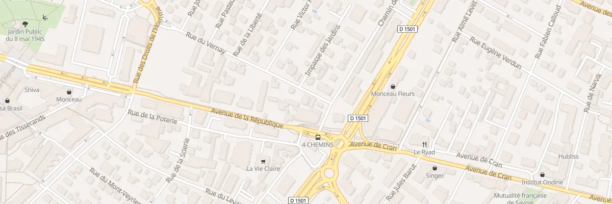 Plan du 1 Rue du Vernay à Annecy