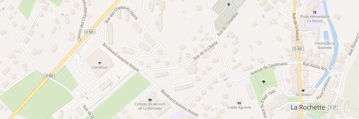 Plan du 2 Rue des chasseurs alpins à Valgelon-La Rochette