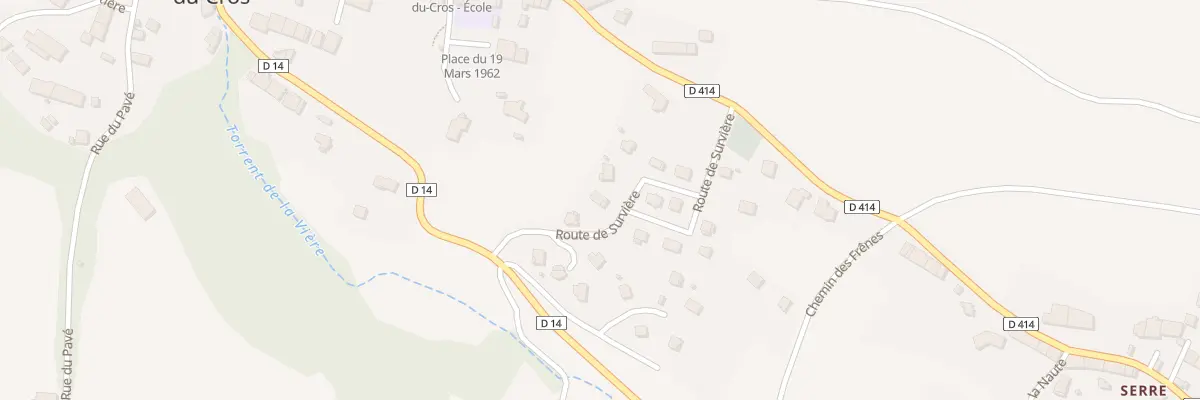 Plan du 164 Rte de Survière à Saint-Laurent-du-Cros