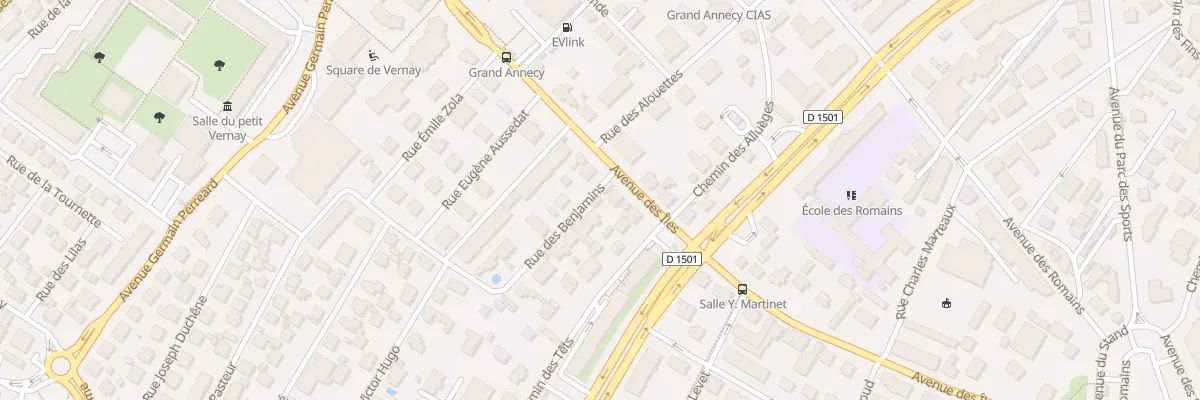 Plan du 1 Rue des Benjamins à Annecy