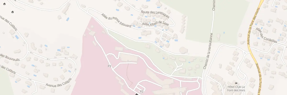 Plan du 500 All Prince Edouard à Hyères