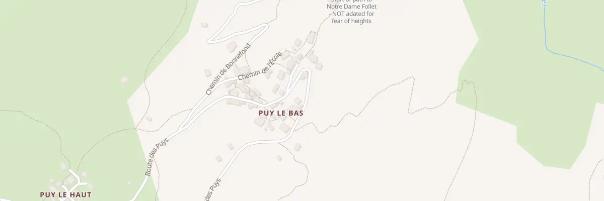 Plan du 5014 Puy le Bas au Freney-d’Oisans